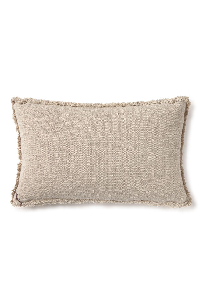 Handloom Rectangular Cushion Beige