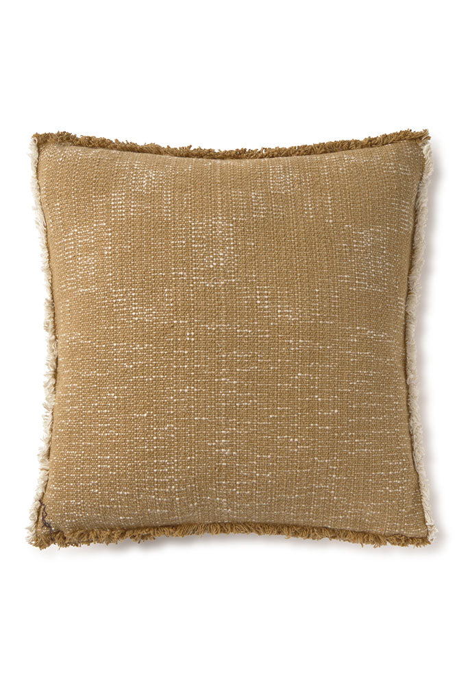 Handloom Square Cushion Ochre