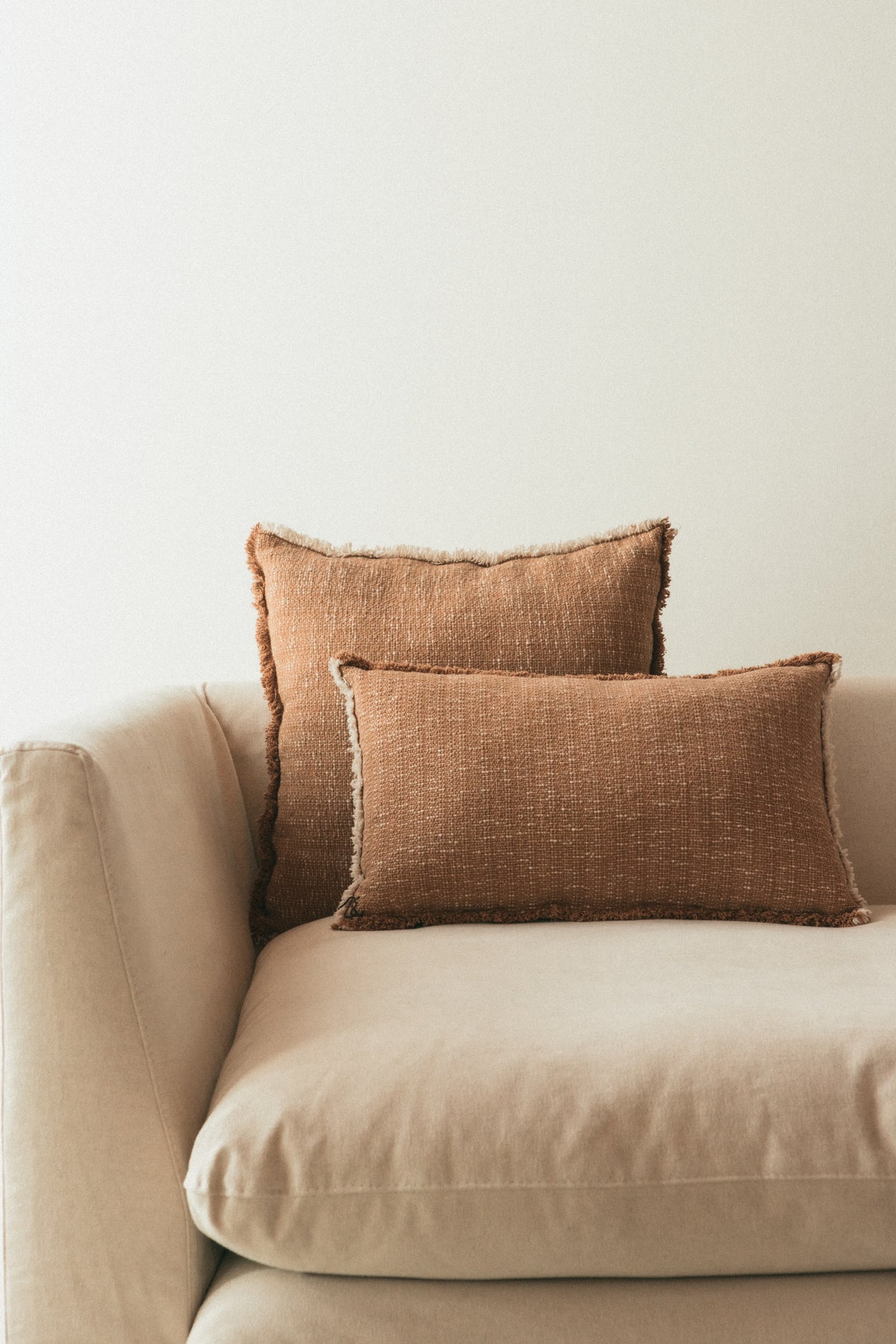Handloom Square Cushion Ochre