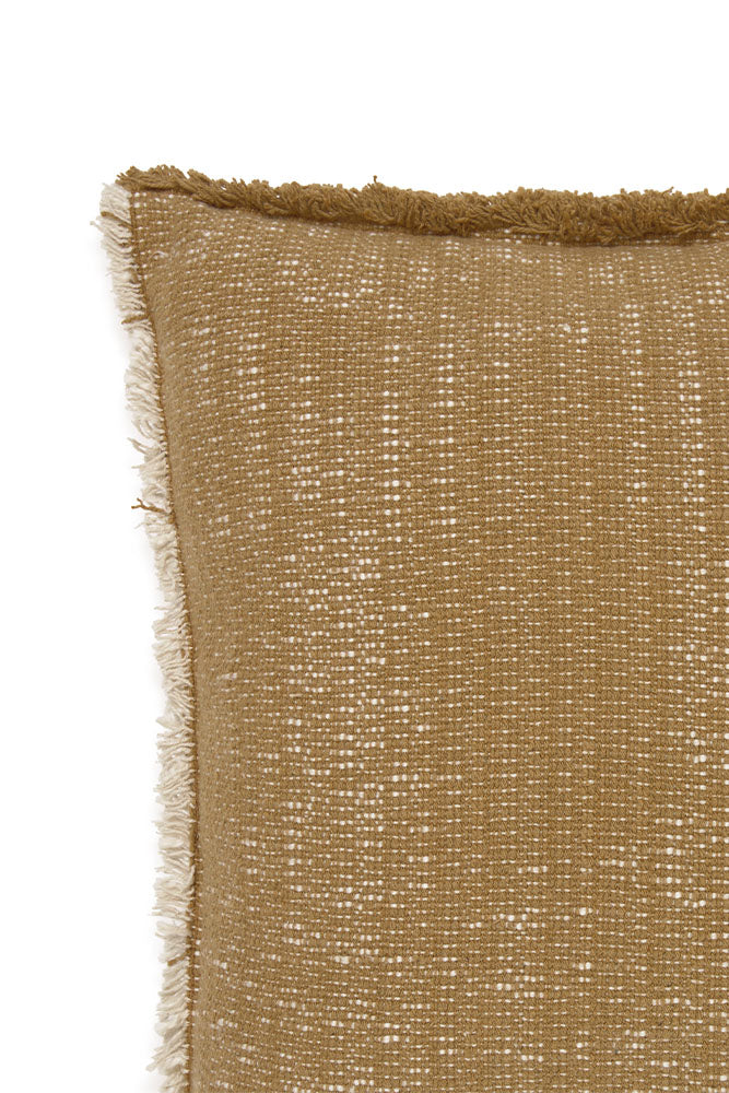 Handloom Square Cushion Ochre