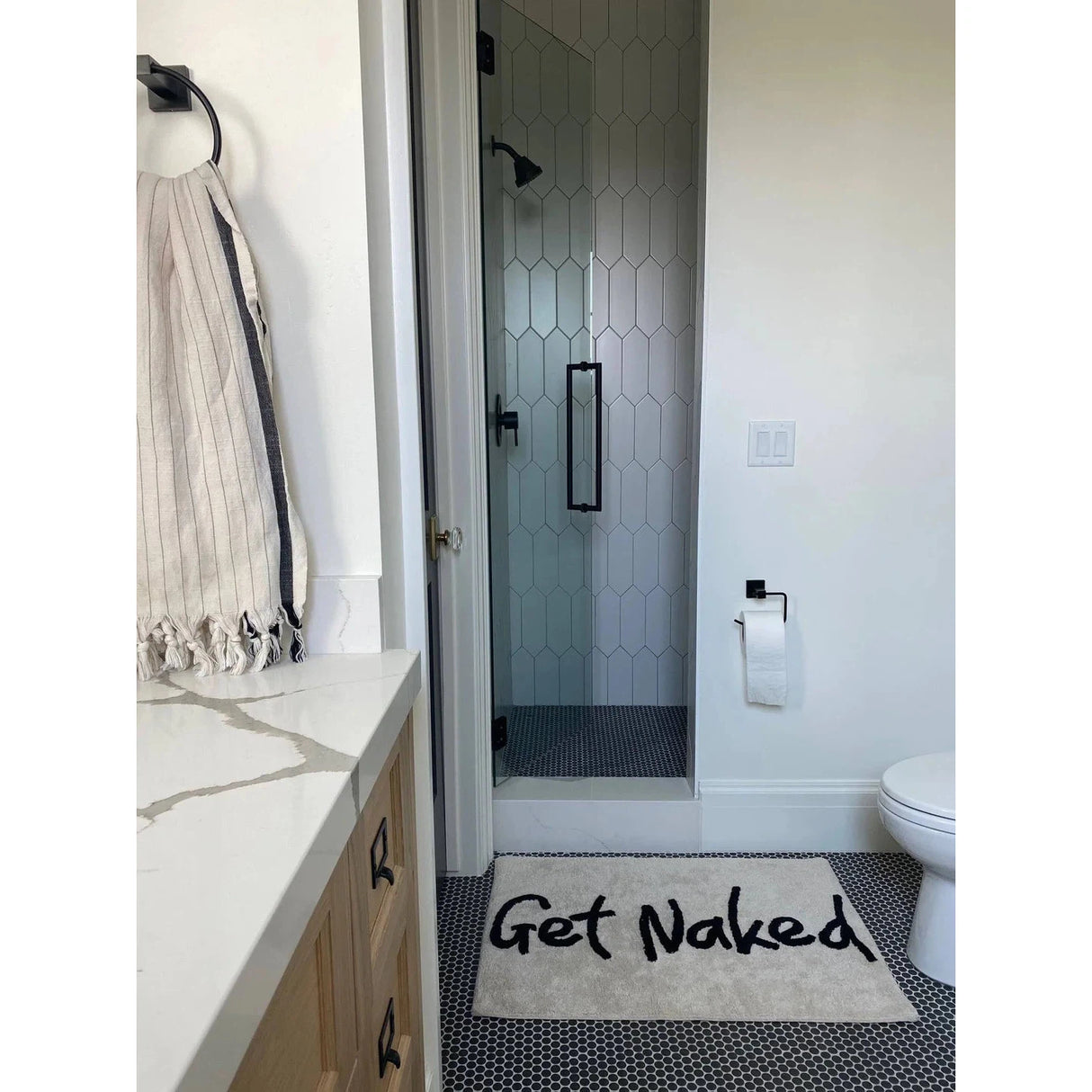 Get Naked Washable Cotton Bath Mat