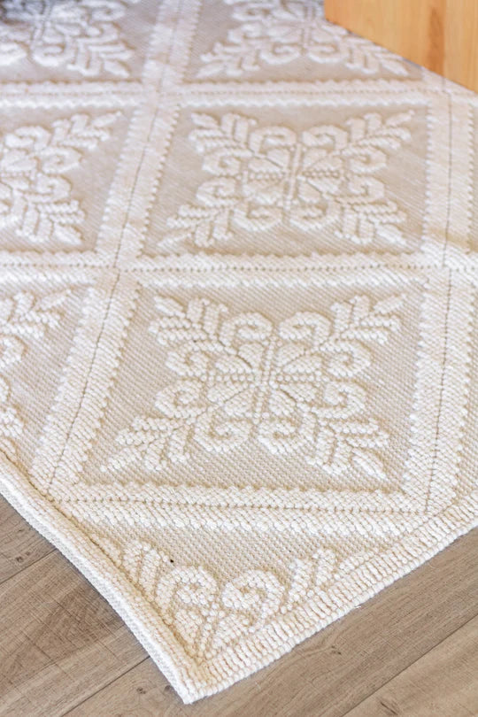 Designer Crystal Pure Wool Area Rug