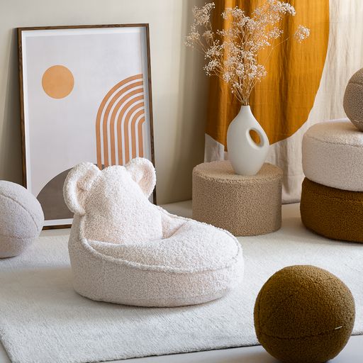 Cream White Bear Beanbag