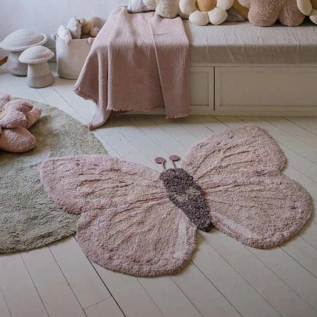 Animal Baby Butterfly Washable Area Rug