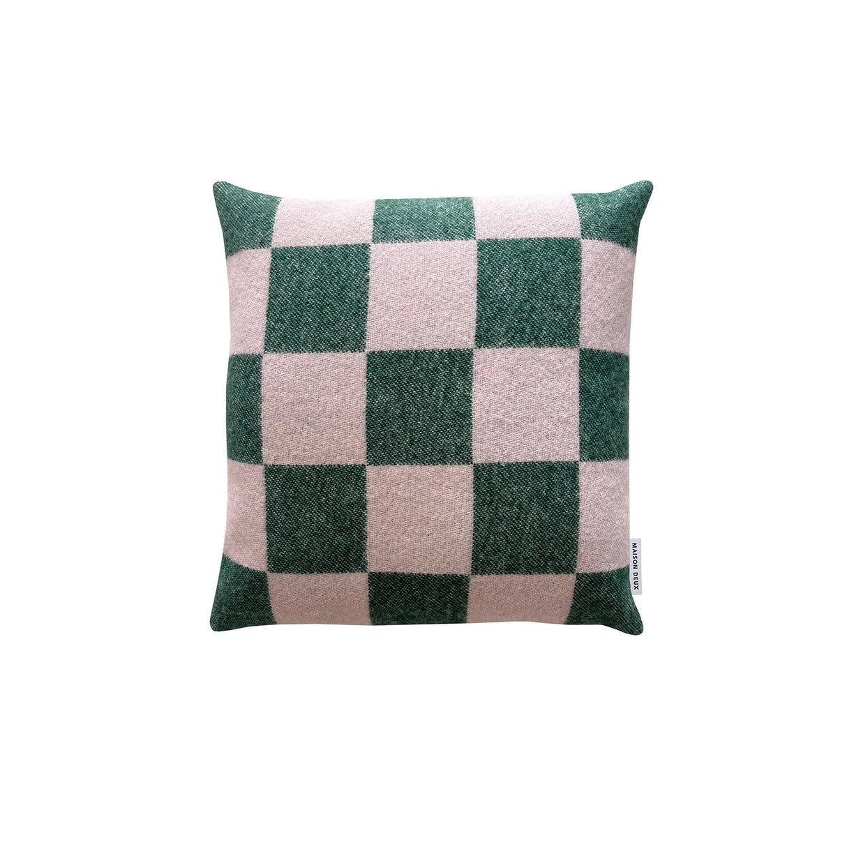Checkerboard Green Pink Cushion