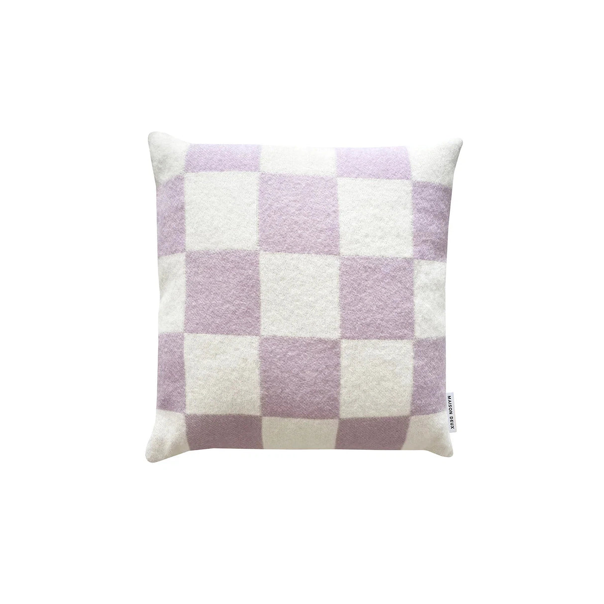 Checkerboard Lilac White Cushion