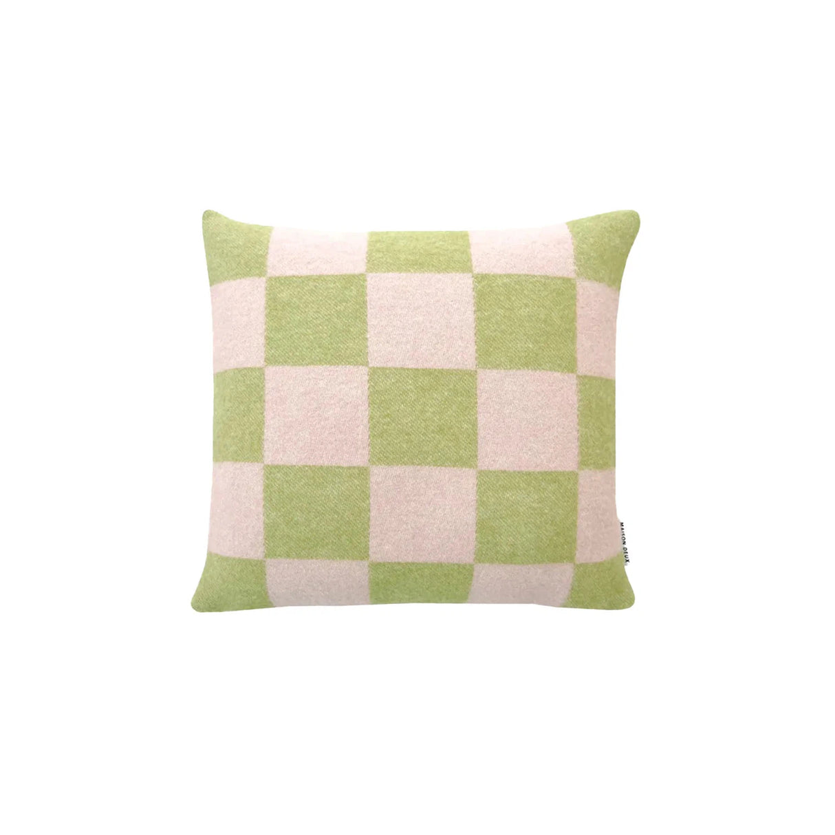 Checkerboard Kiwi Pink Cushion