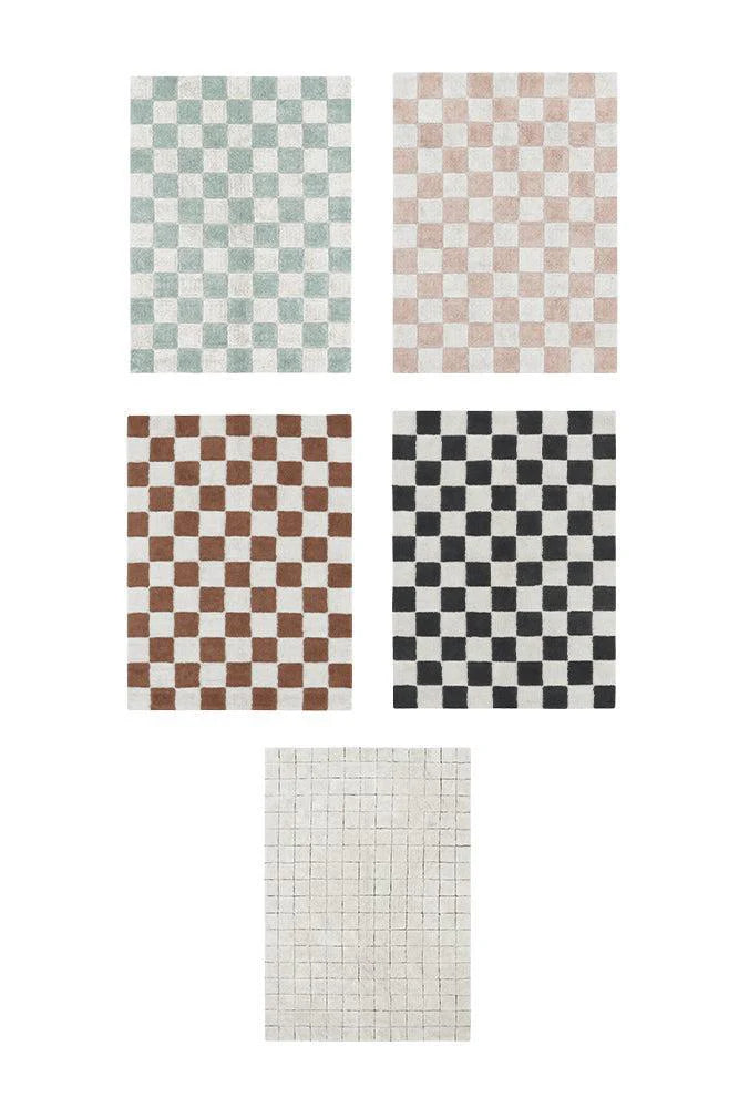 Little Chefs Kitchen Tiles Blue Sage Washable Rug