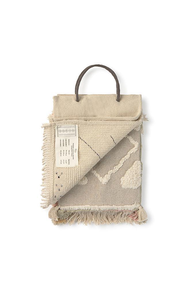 Air Dune White Natural Machine Washable Area Rug