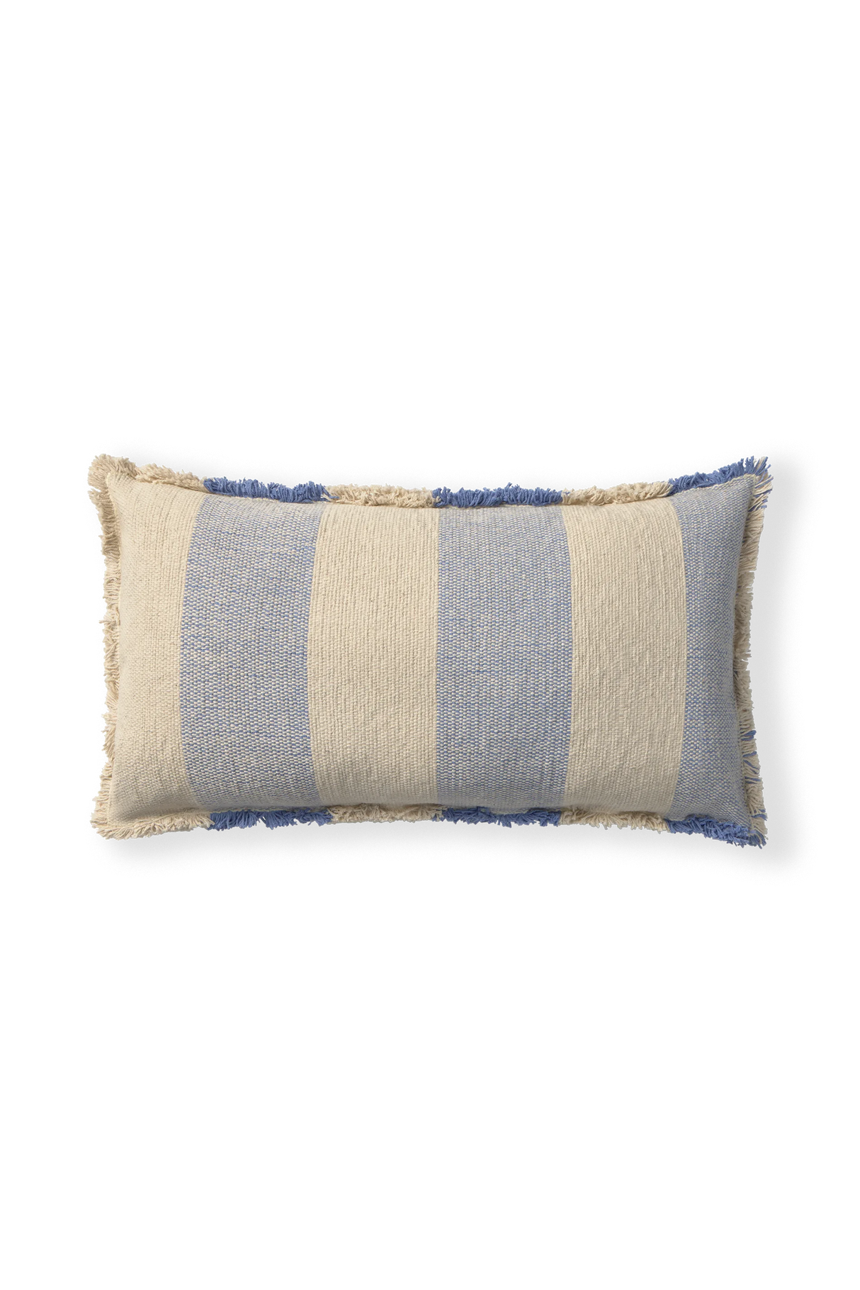 Rectangular Lines Blue Cushion