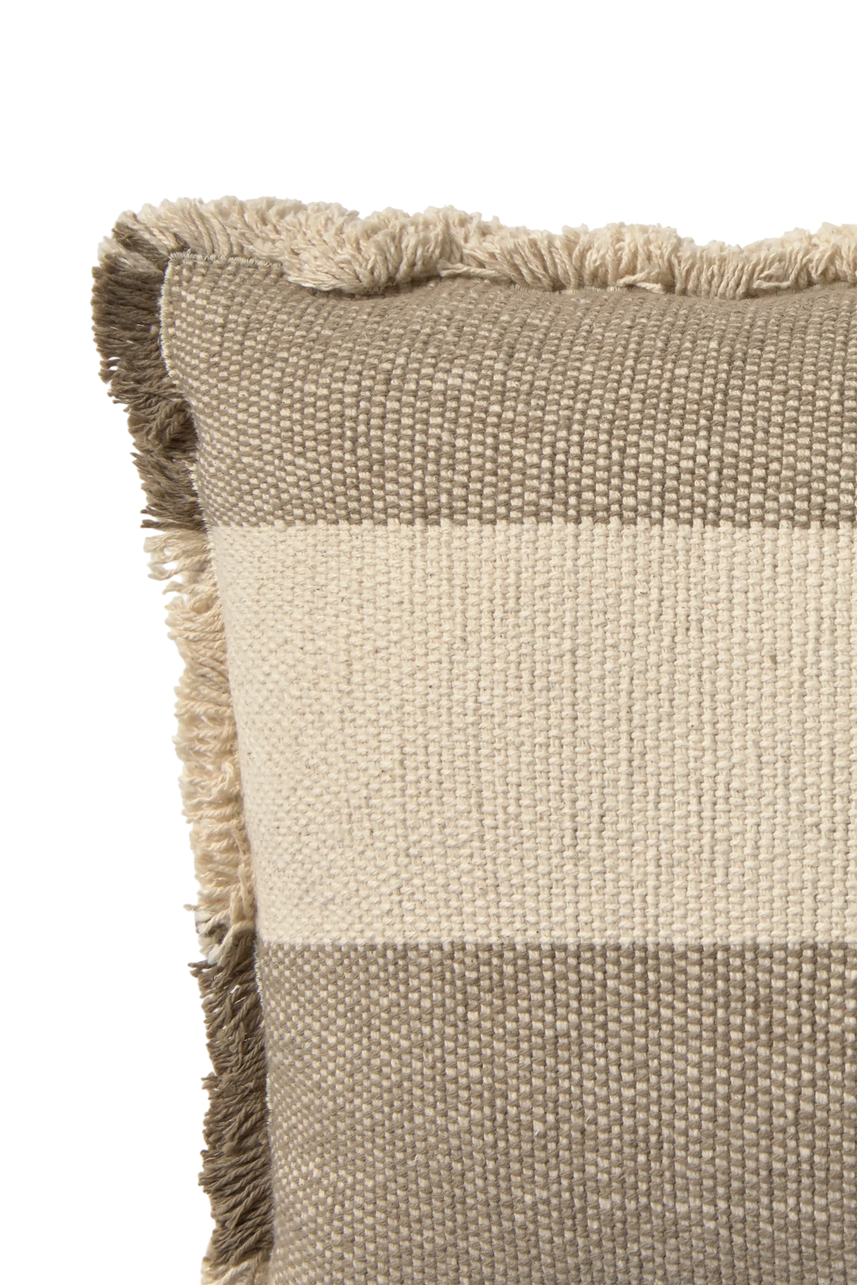 Rectangular Lines Brown Cushion