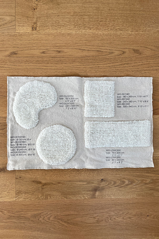 Silhouette Rectangle Natural Woolable Rug