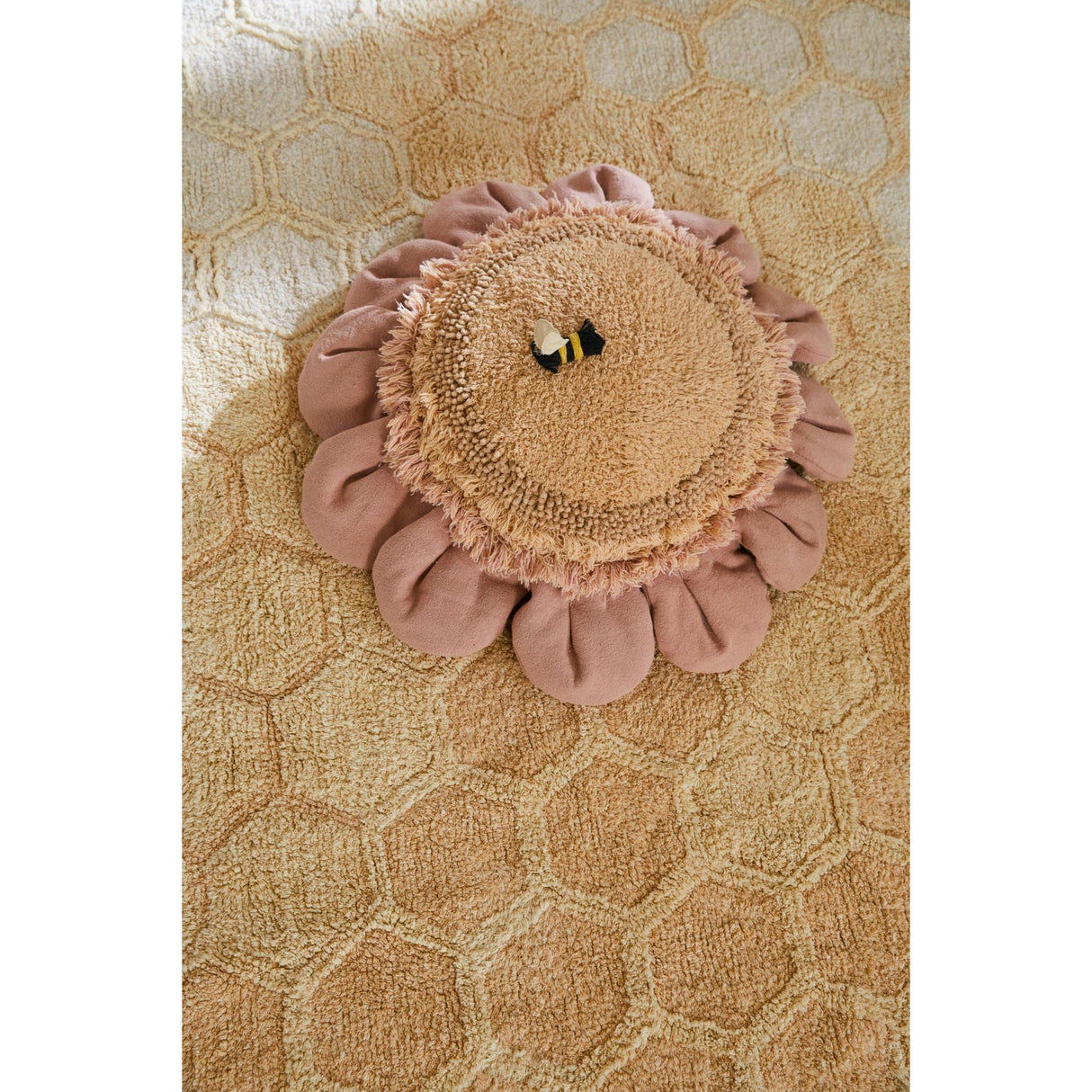 Planet Bee Pink Daisy Floor Cushion