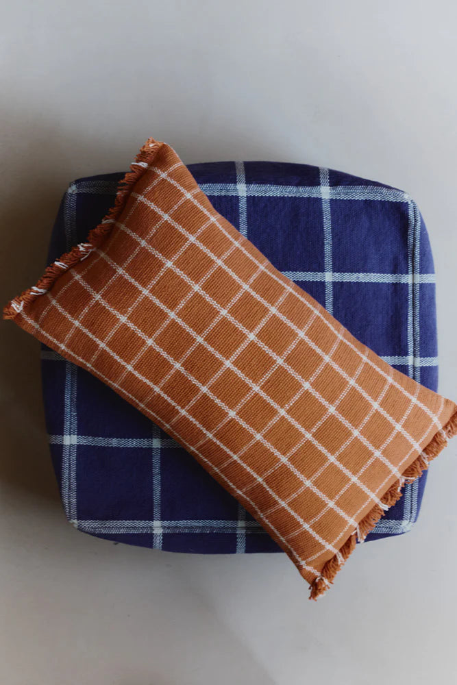 CUSHION GEO BLOCK TERRACOTA - Rugs by Roo