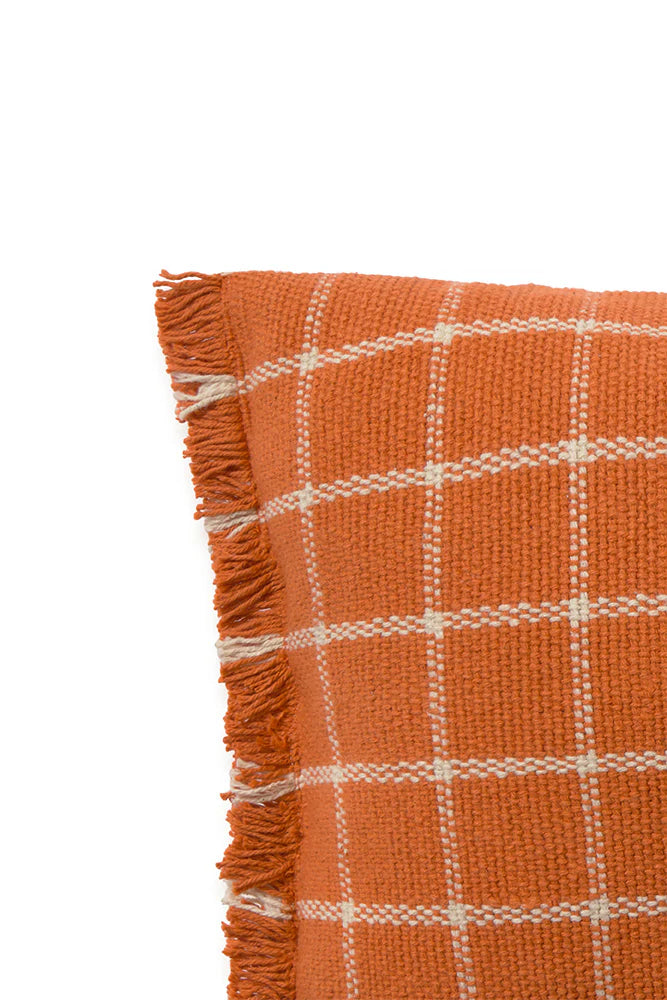 CUSHION GEO BLOCK TERRACOTA - Rugs by Roo
