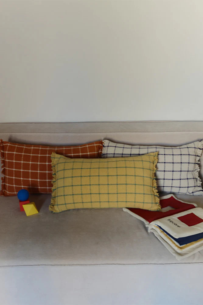 CUSHION GEO BLOCK NATRUAL - Rugs by Roo