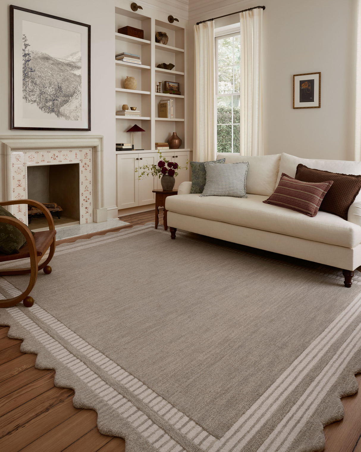 Chris Loves Julia Scottie Fog Ivory Area Rug