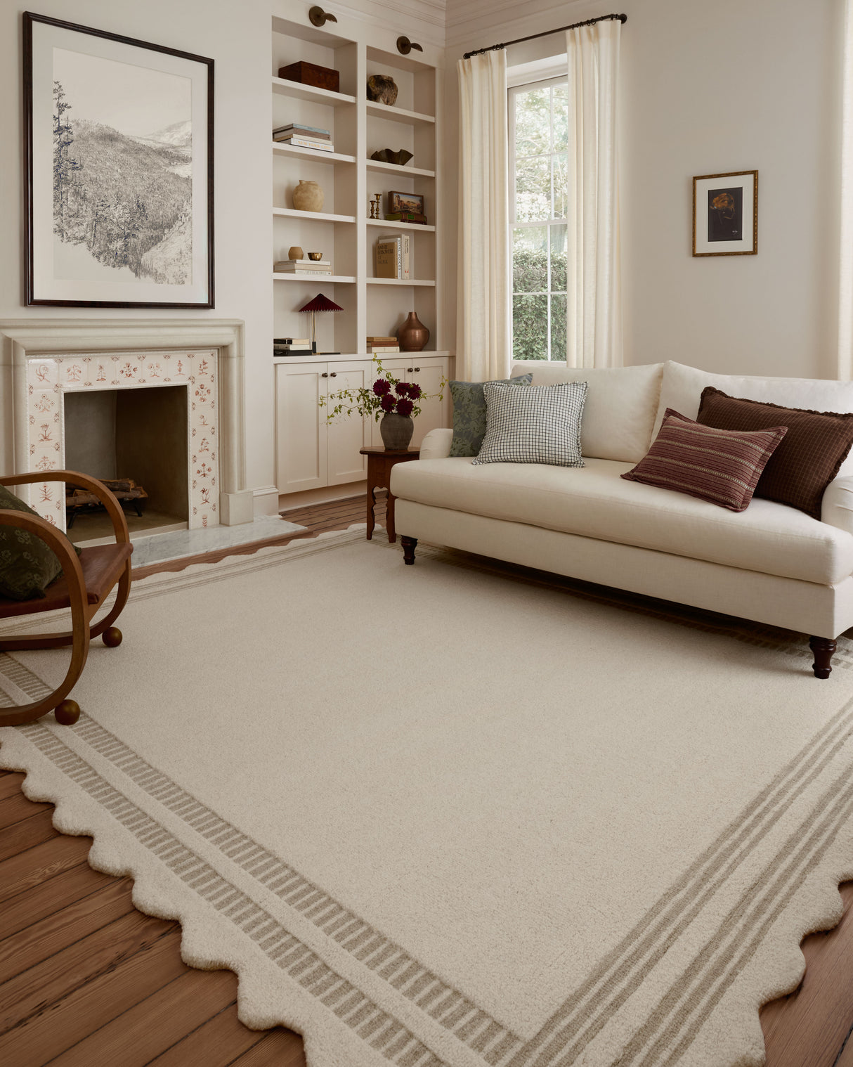 Chris Loves Julia Scottie Ivory Grey Area Rug
