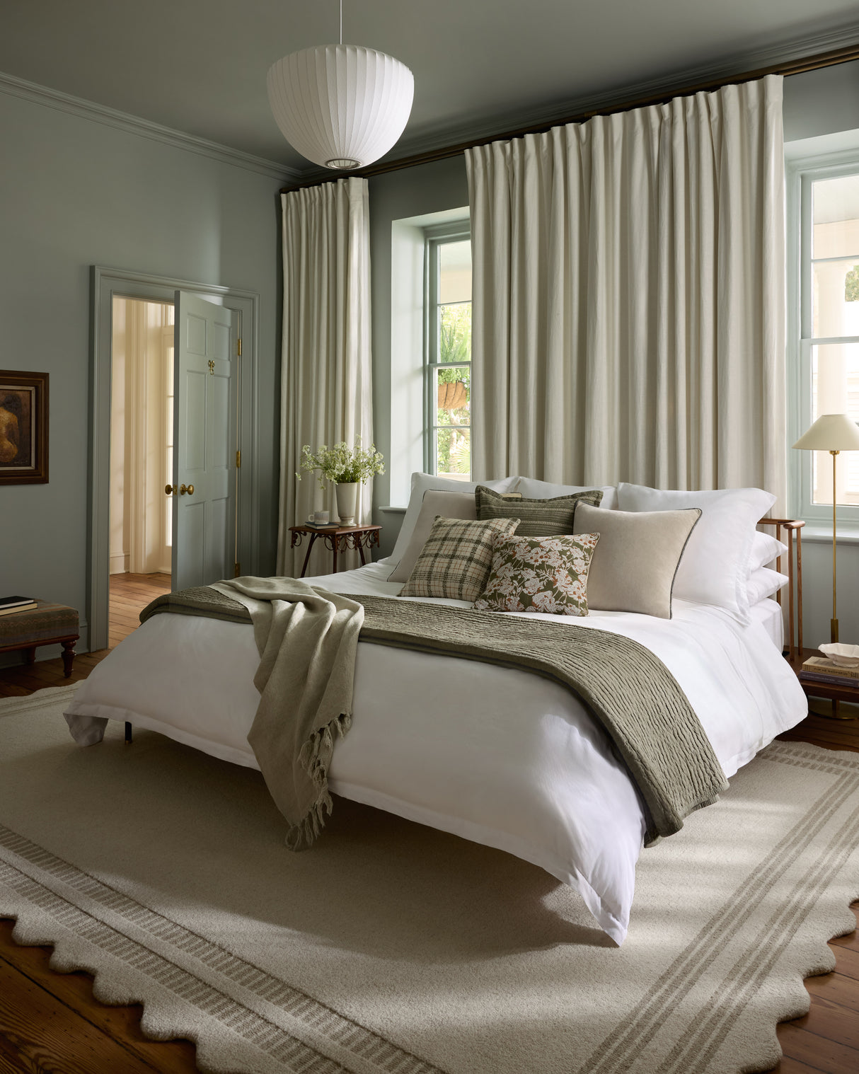 Chris Loves Julia Scottie Ivory Grey Area Rug