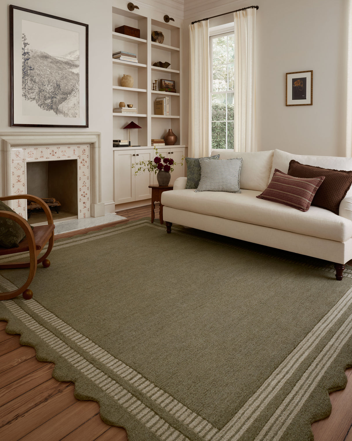 Chris Loves Julia Scottie Olive Pebble Area Rug