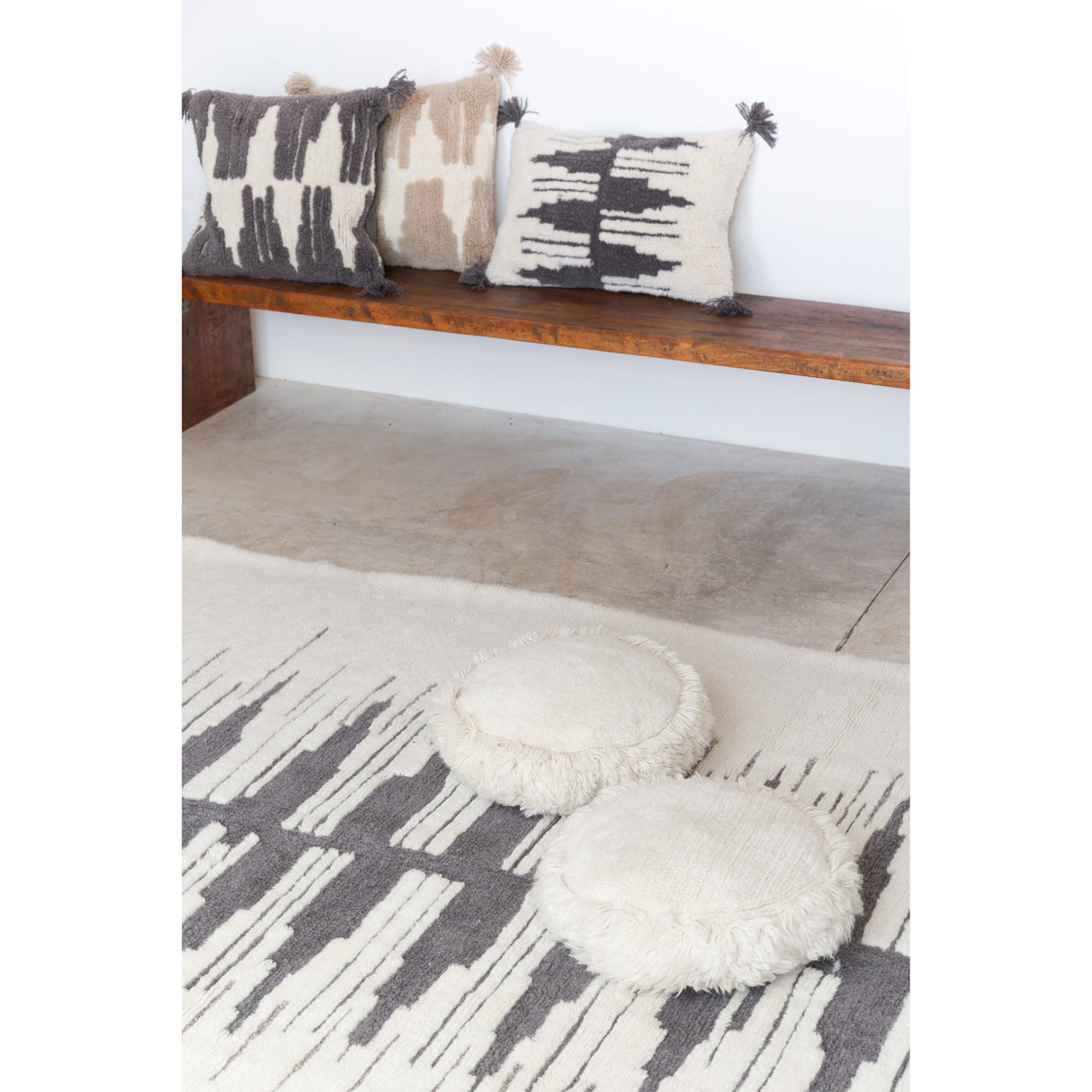 Nomad Zagros Charcoal Natural Cushion