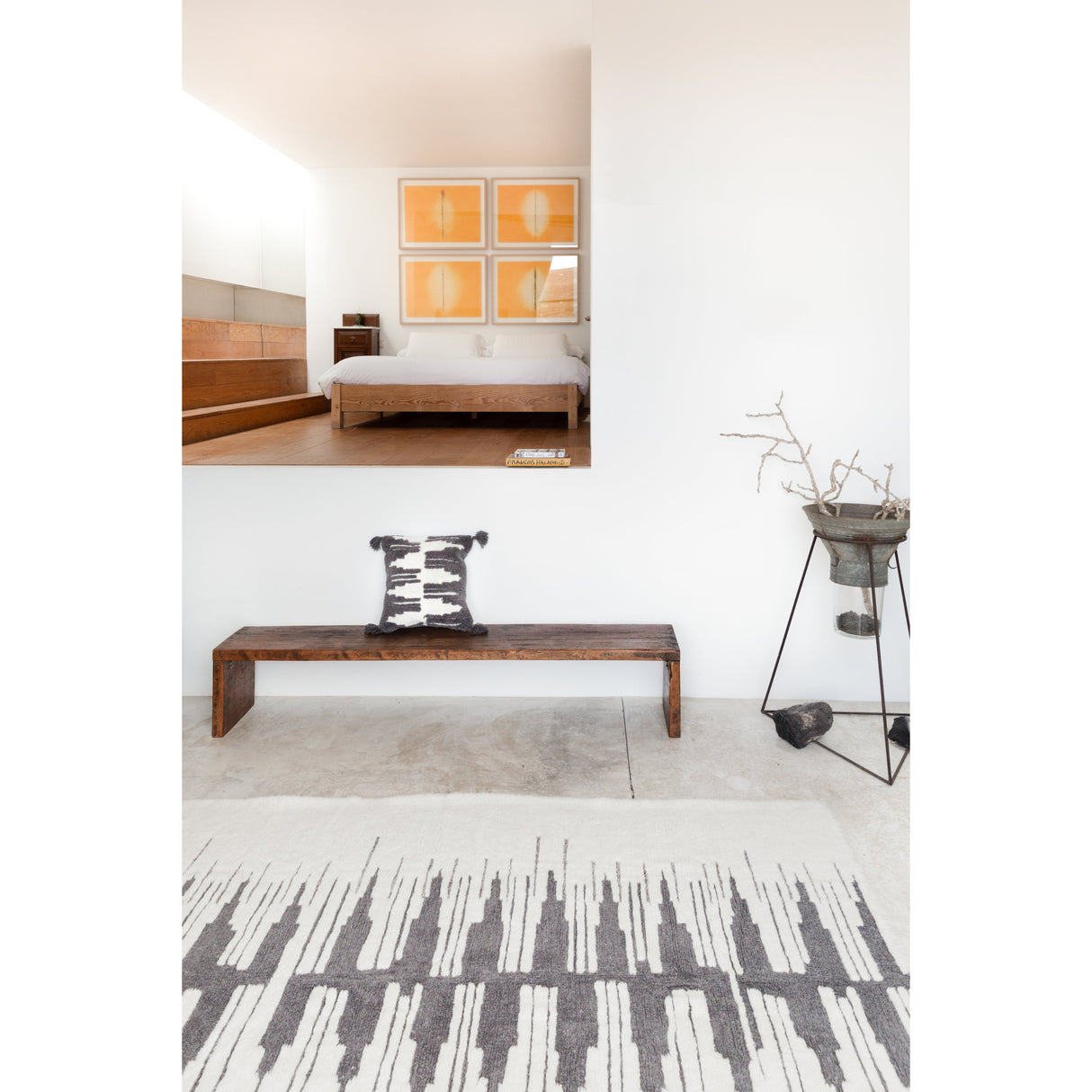 Nomad Zagros Charcoal Natural Cushion