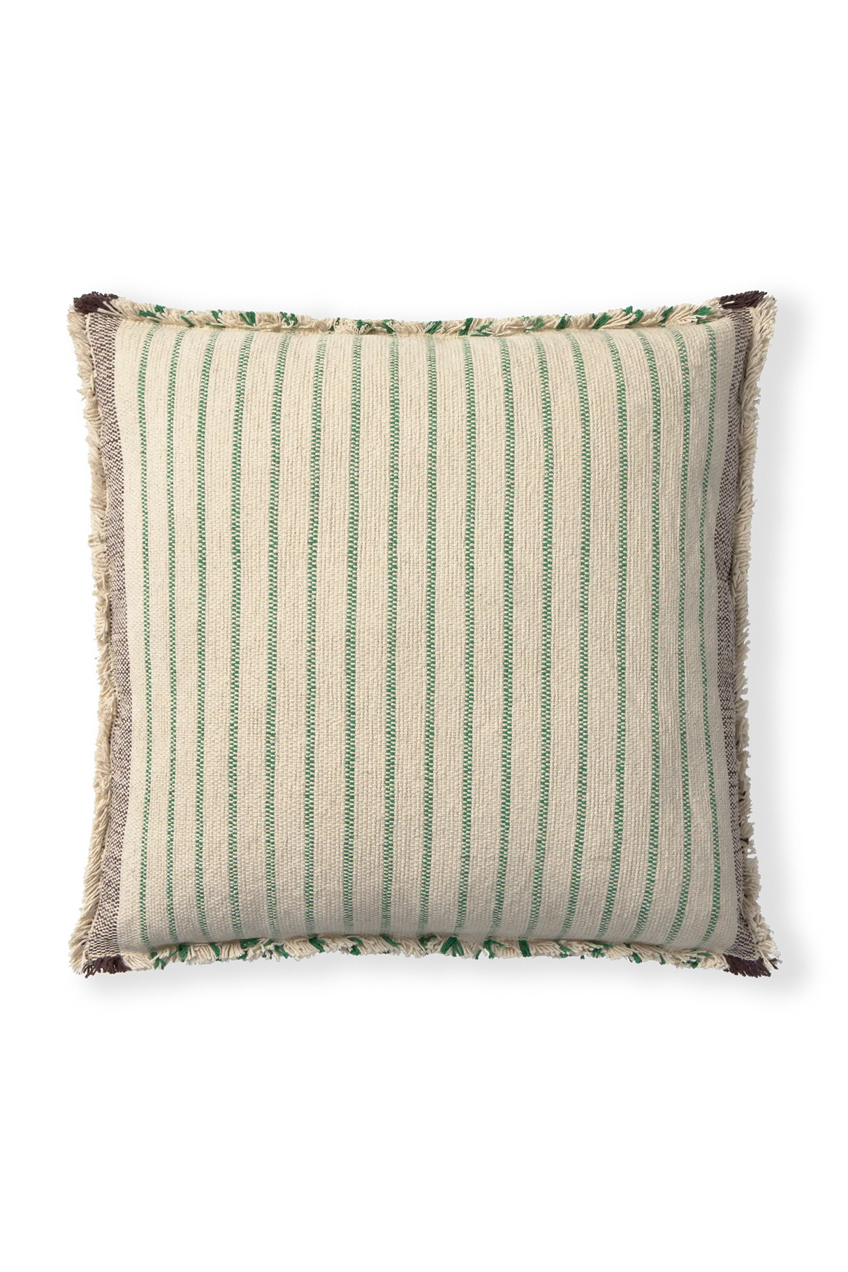 Square Lines Green Cushion