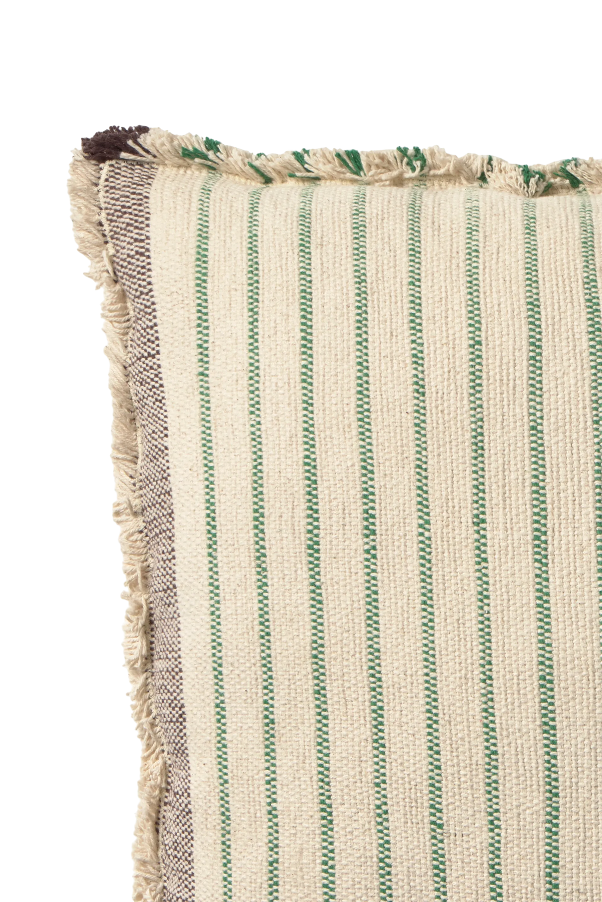 Square Lines Green Cushion