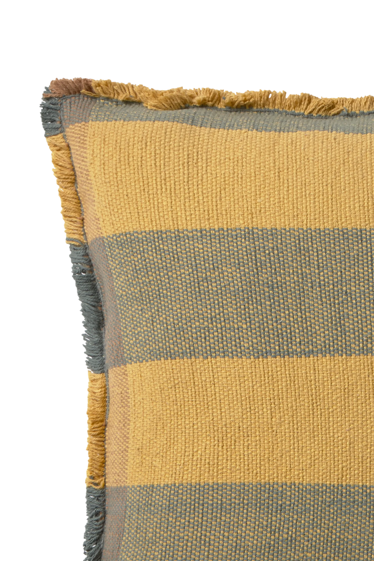 Square Lines Ochre Cushion