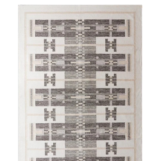 Grey and Sage Flatweave Area Rug
