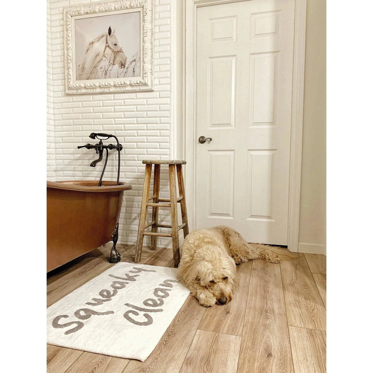 Squeaky Clean Washable Cotton Bath Mat