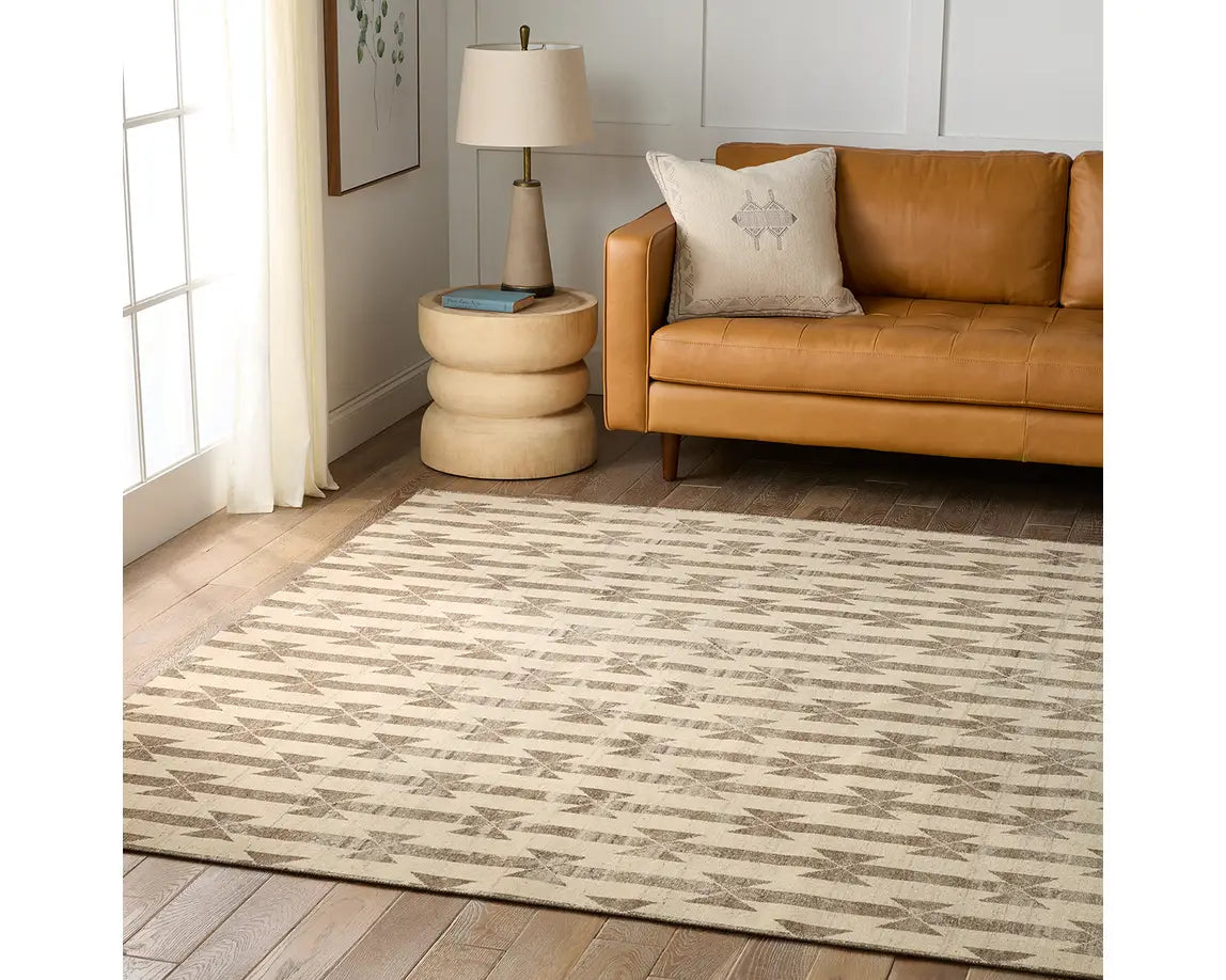 Tessera Hand-Knotted Cream Area Rug