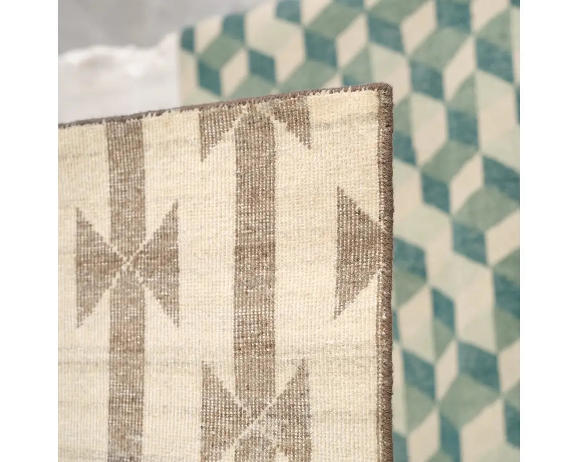 Tessera Hand-Knotted Cream Area Rug