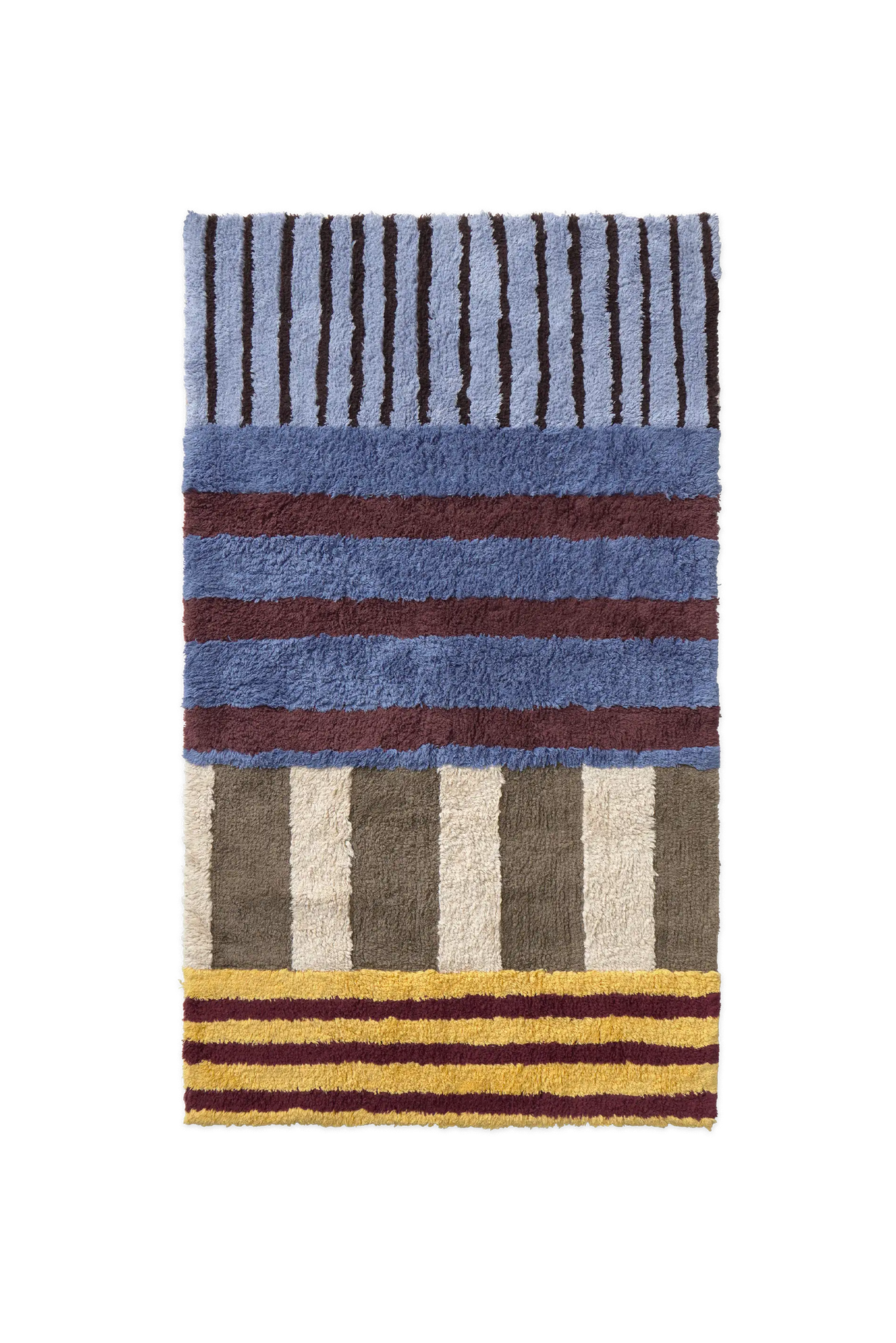 Color On Indigo Blue Washable Rug