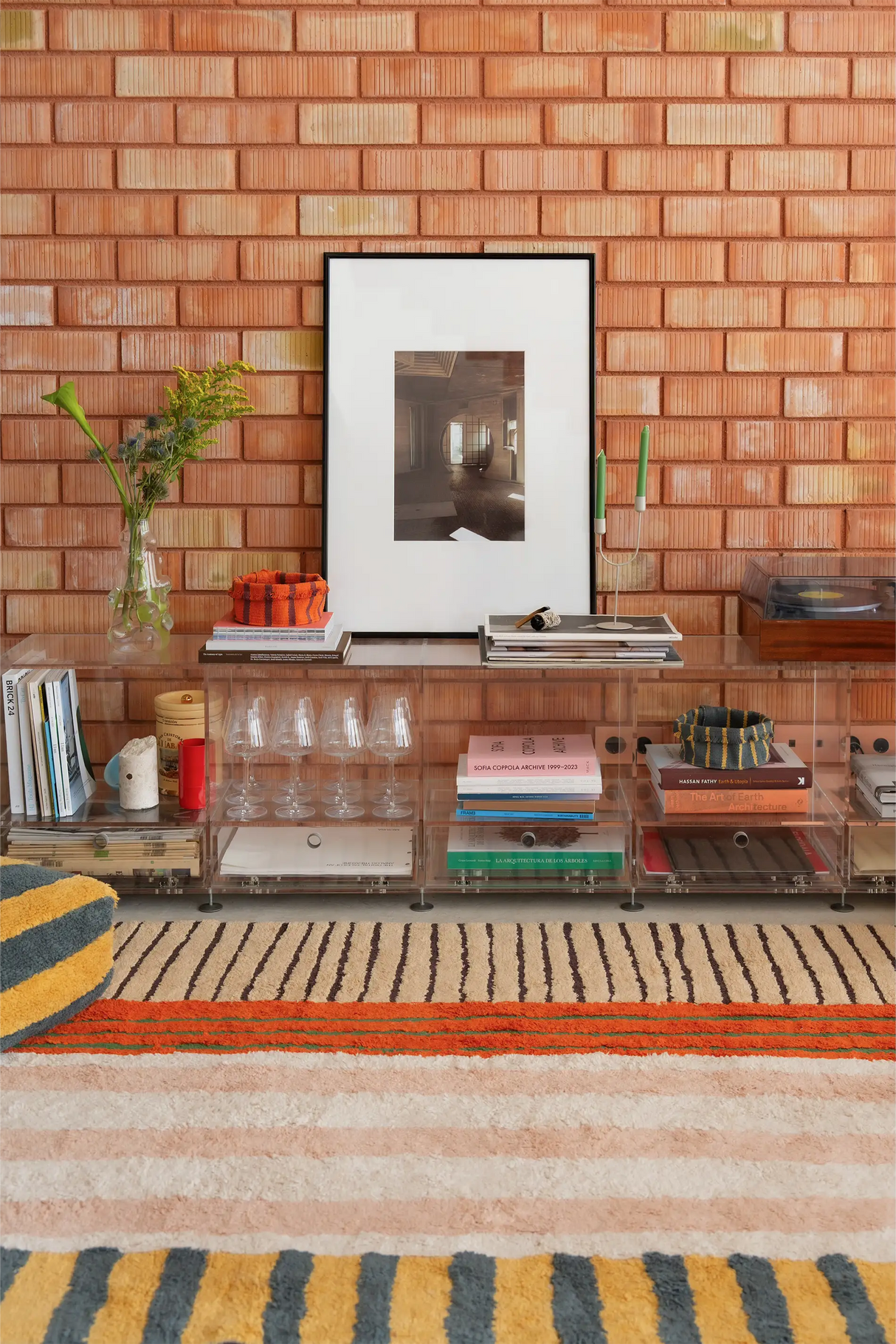 Color On Clay Washable Rug