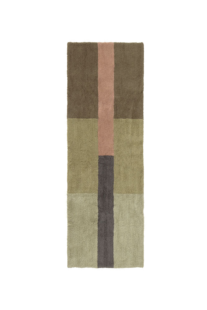 Chroma Dusty Pink Wool Washable Runner Area Rug