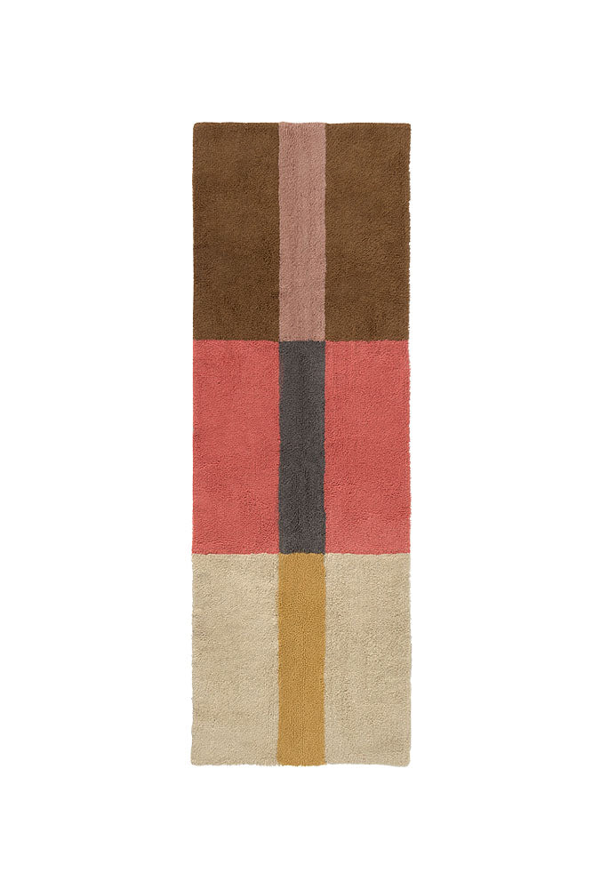 Chroma Spiced Coral Wool Washable Runner Area Rug