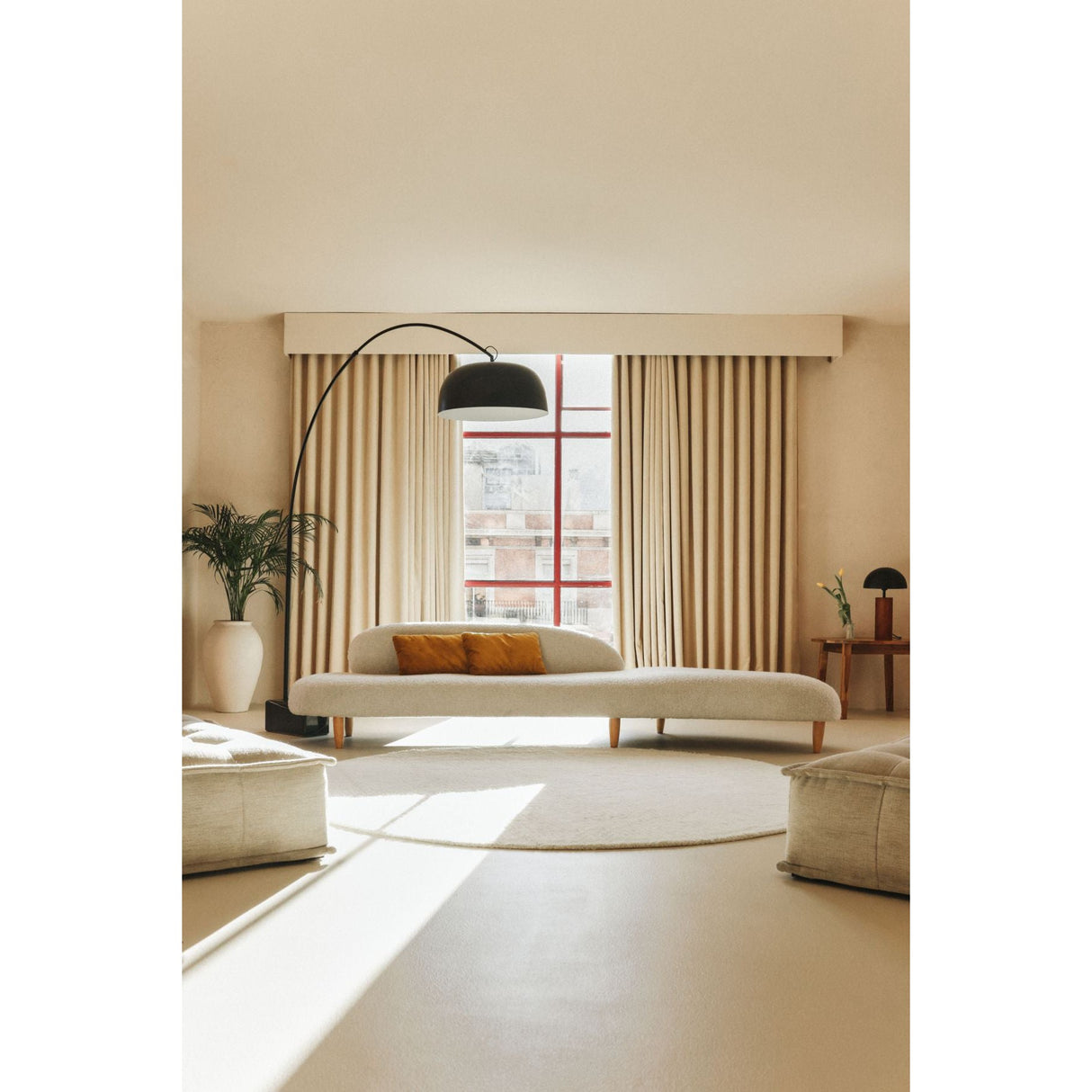 Silhouette Round Natural Woolable Rug