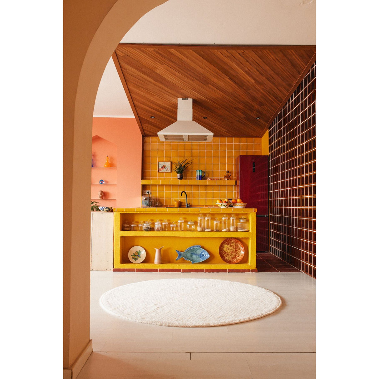 Silhouette Round Natural Woolable Rug