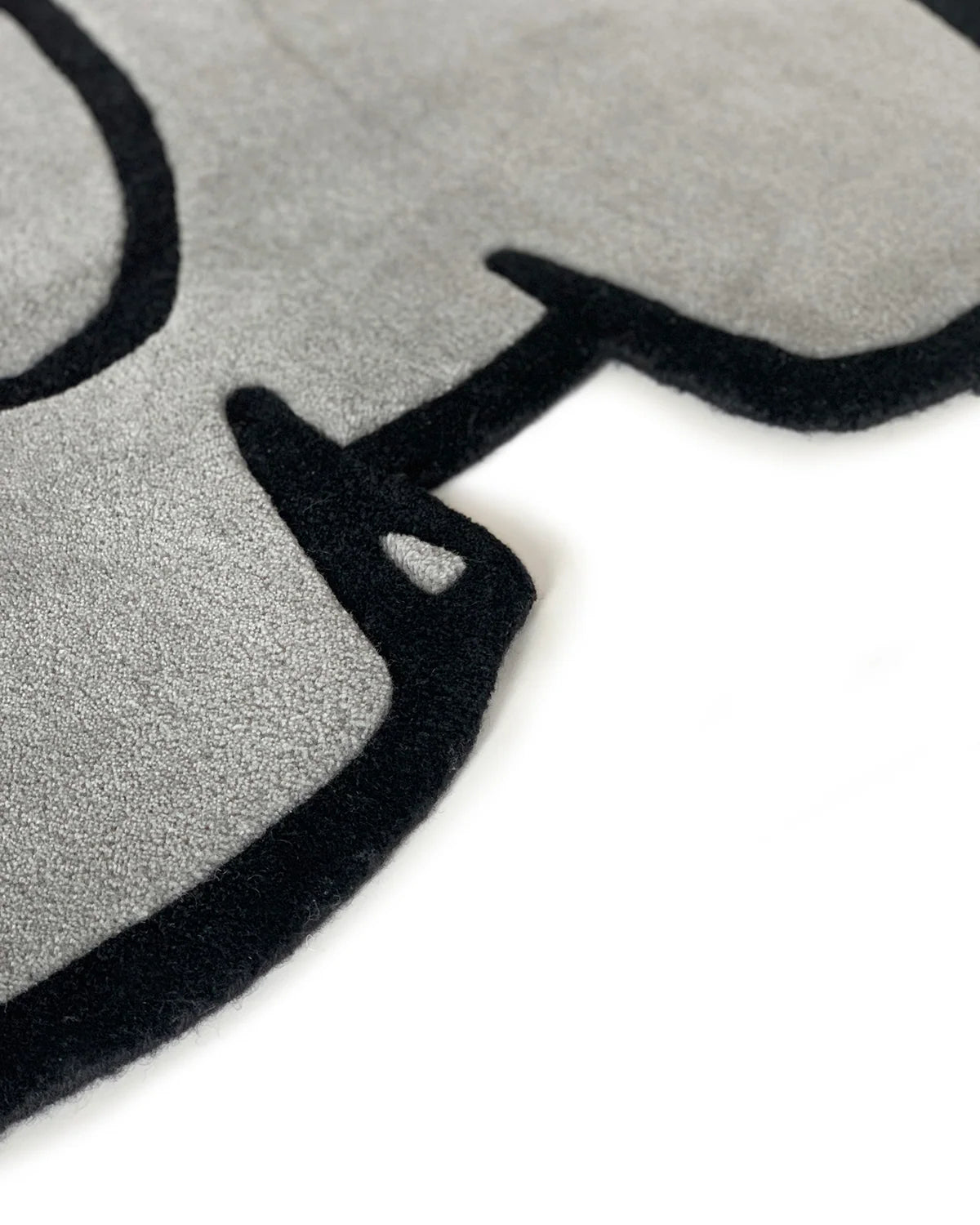Rug OLIFANT Elephant Grey / Black Print