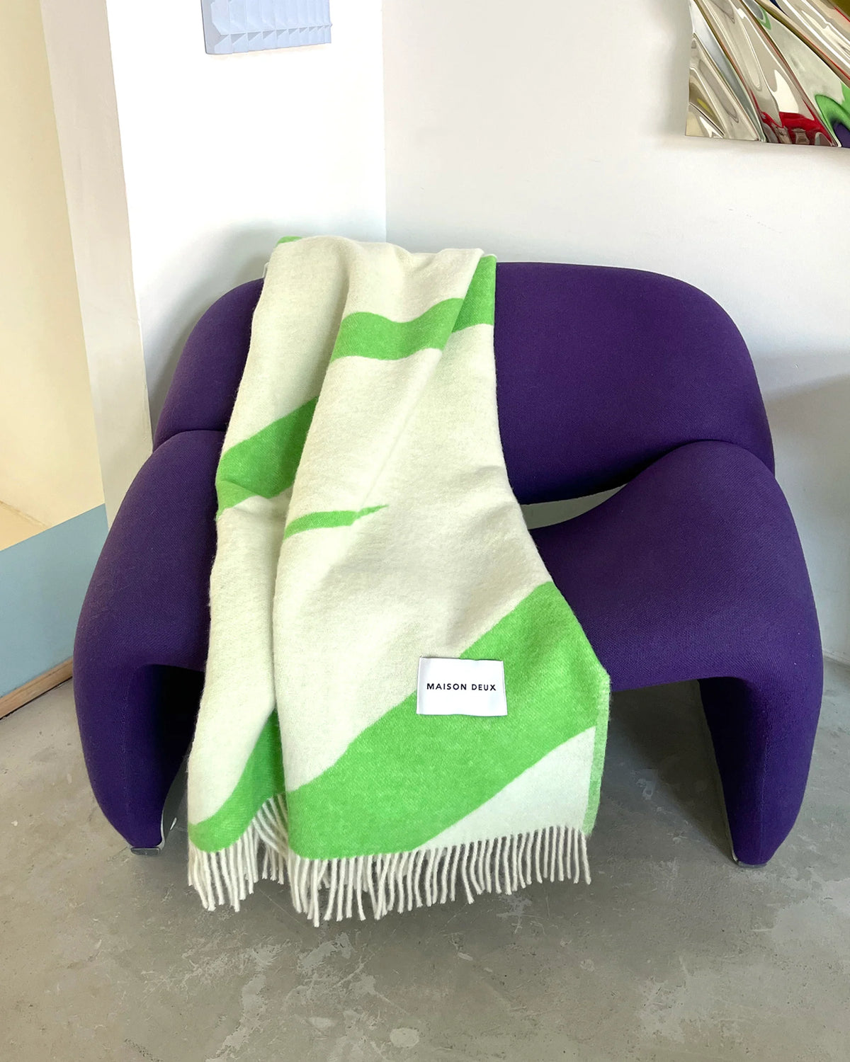 Blanket SWIRL White/Apple