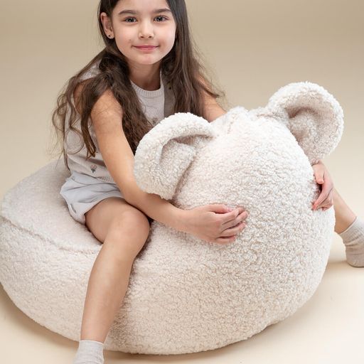 Cream White Bear Beanbag