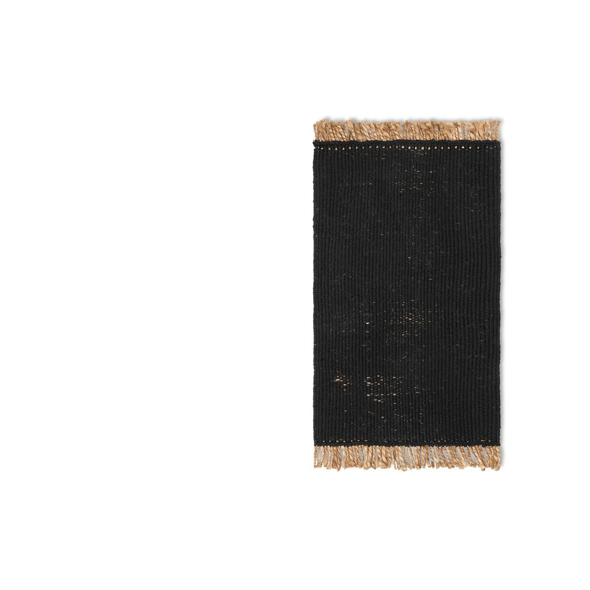 Block Mat Black Area Rug