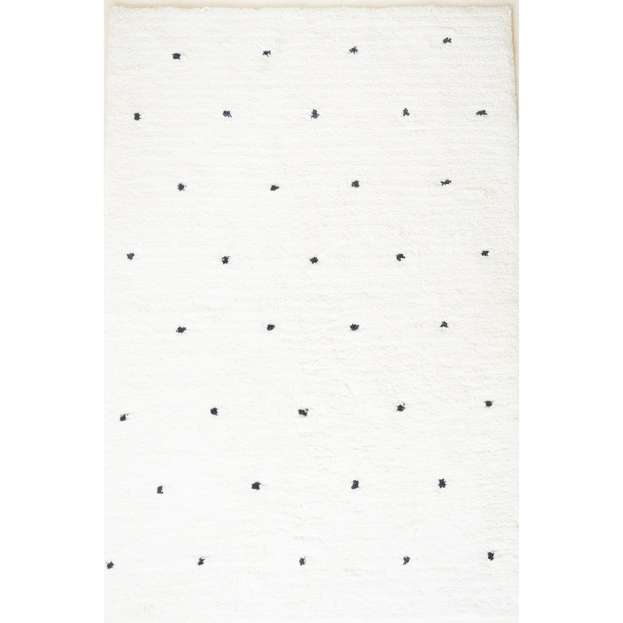 Tuft Love Signature Organic Cotton Ivory with Black Dots Washable Area Rug