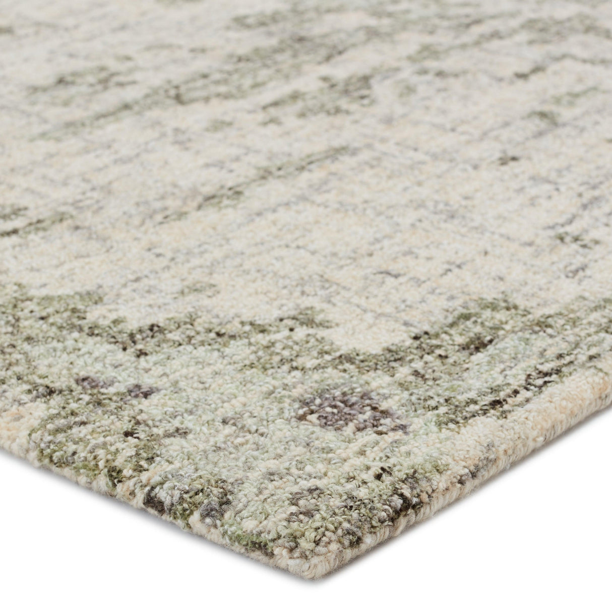 Rugs by Roo | Jaipur Living Absolon Handmade Abstract Taupe Green Area Rug-RUG152507