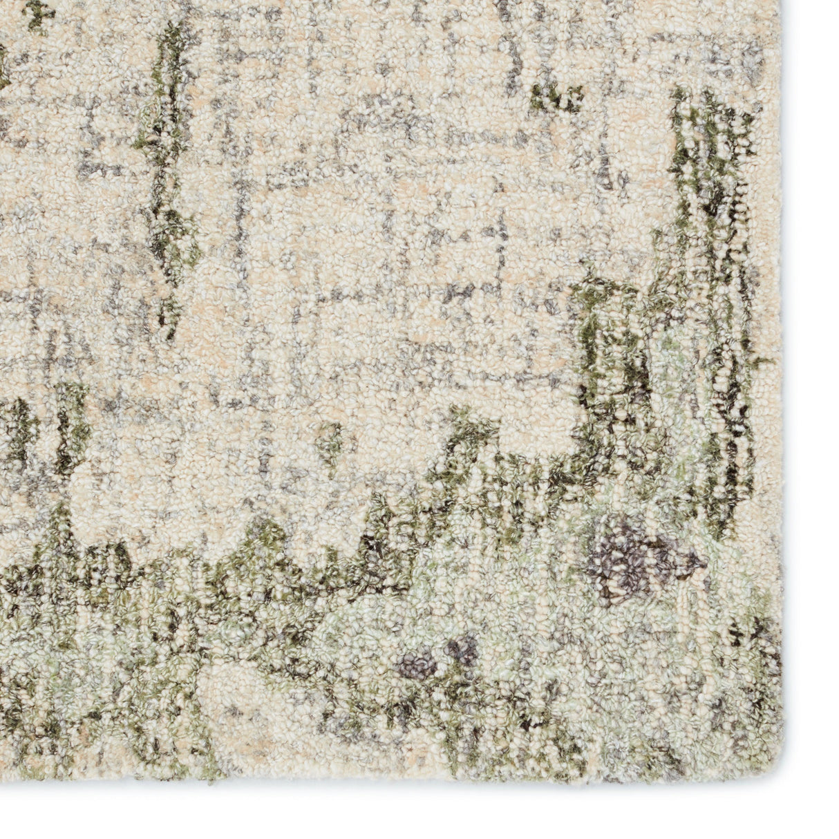Rugs by Roo | Jaipur Living Absolon Handmade Abstract Taupe Green Area Rug-RUG152507