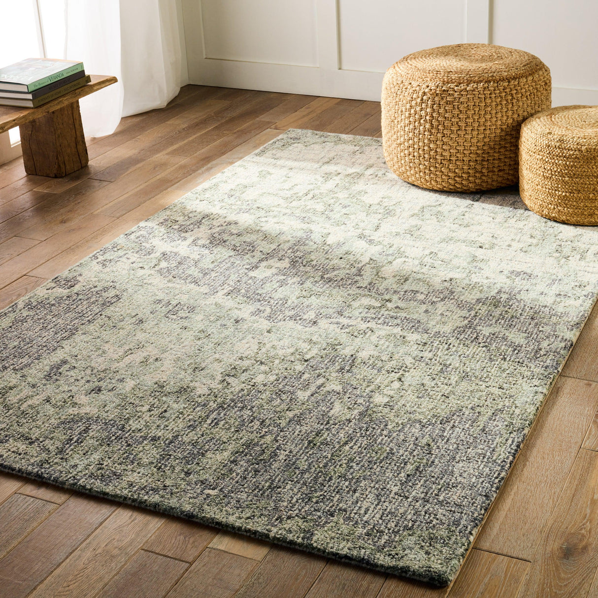Rugs by Roo | Jaipur Living Absolon Handmade Abstract Taupe Green Area Rug-RUG152507