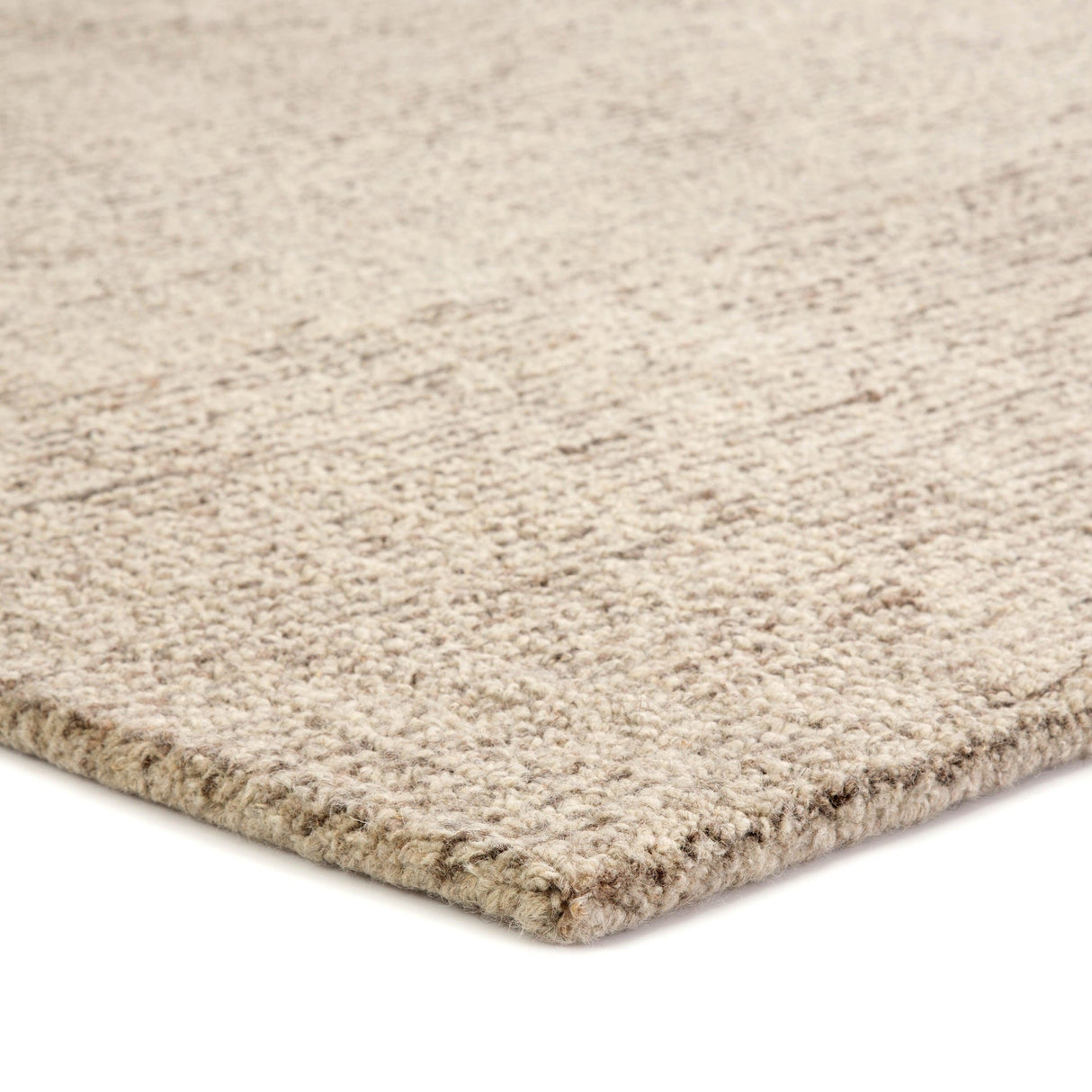 Rugs by Roo | Jaipur Living Oland Handmade Solid White Brown Area Rug-RUG113083