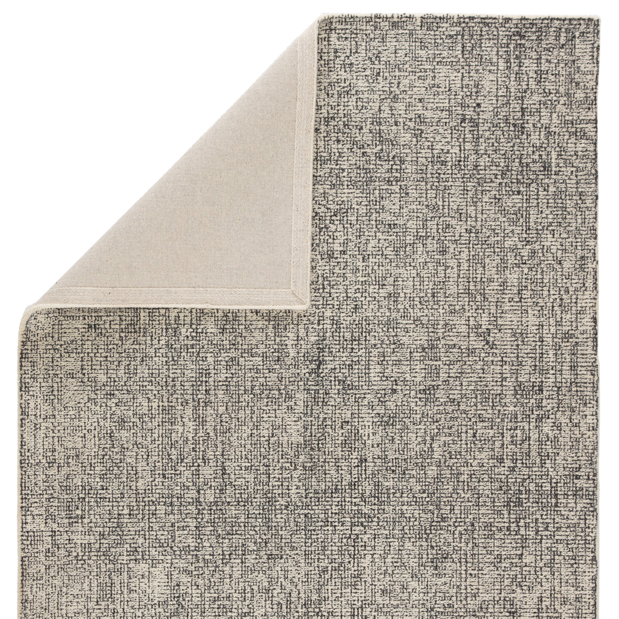 Rugs by Roo | Jaipur Living Oland Handmade Solid Cream Black Area Rug-RUG145042