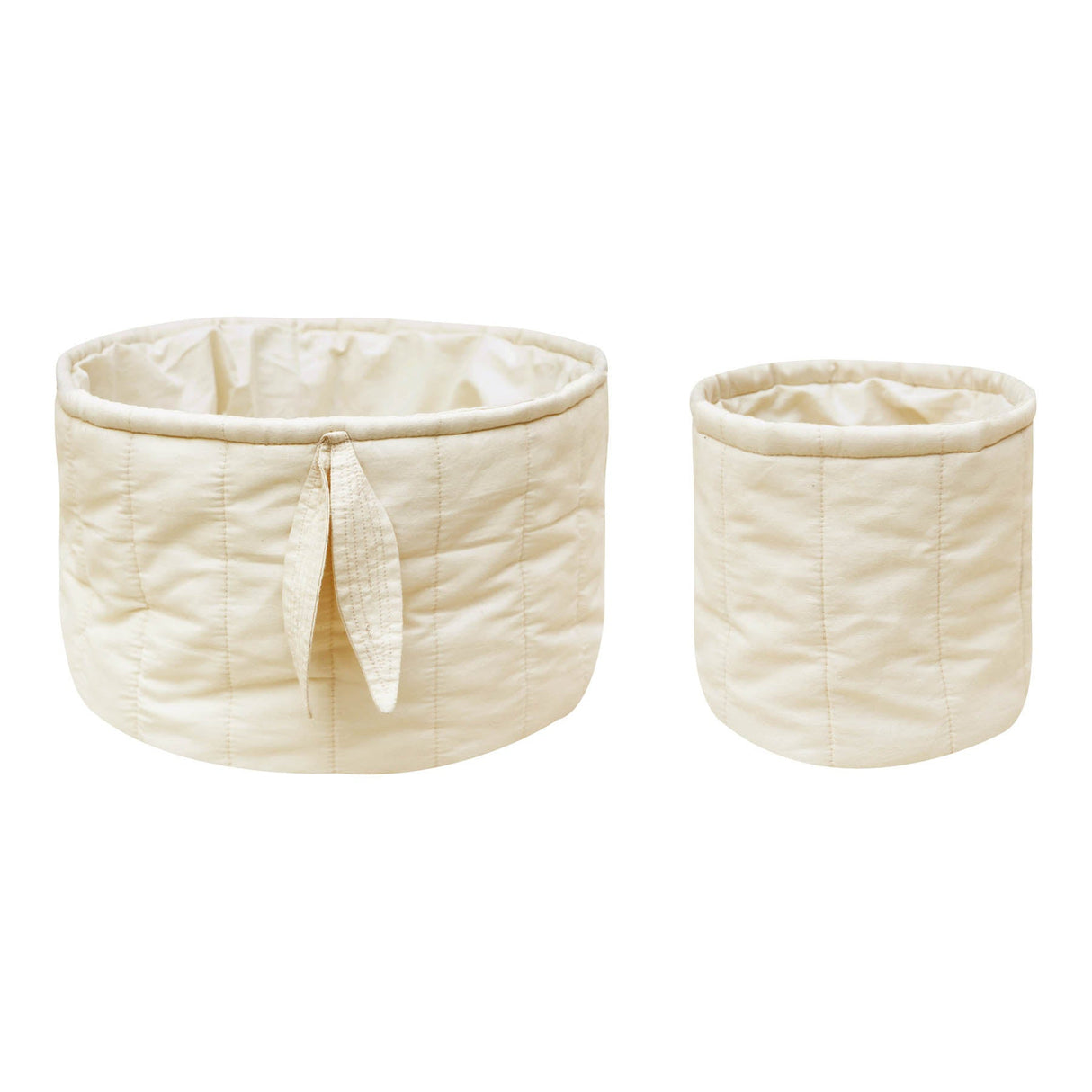 Bambie Natural Set of Two Quilted Baskets